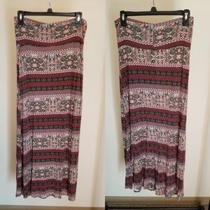 Floral pink maxi skirt